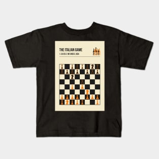 The Italian Game Chess Openings Art Book Cover Poster Kids T-Shirt